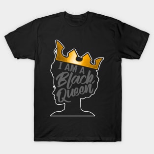 I Am A Black Queen Black Pride Design T-Shirt